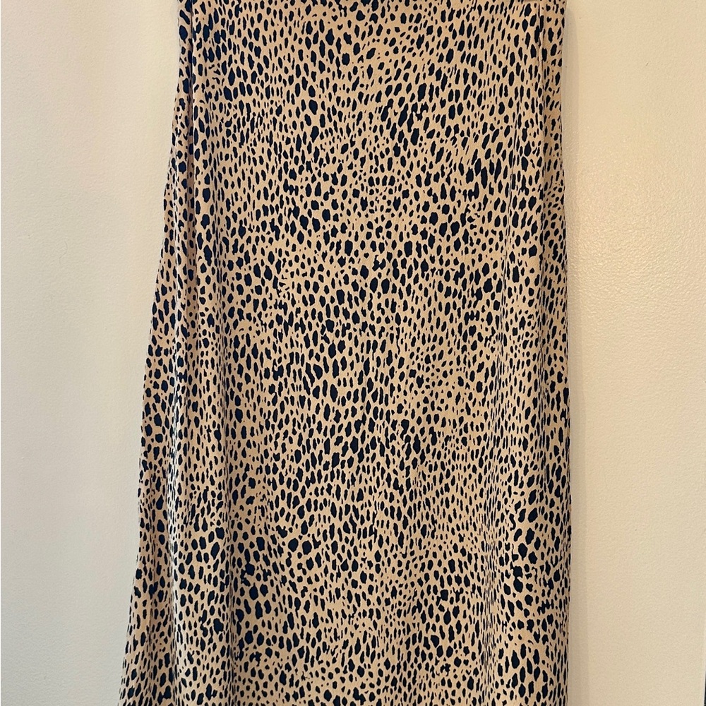 Brandy Melville Beige & Black Leopard Midi Skirt
